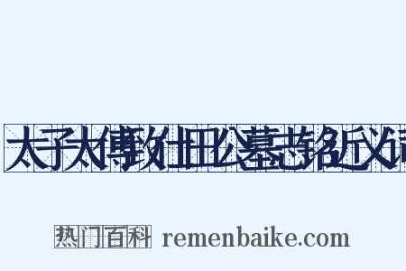 太子太傅致仕田公墓志铭近义词是什么意思的图片